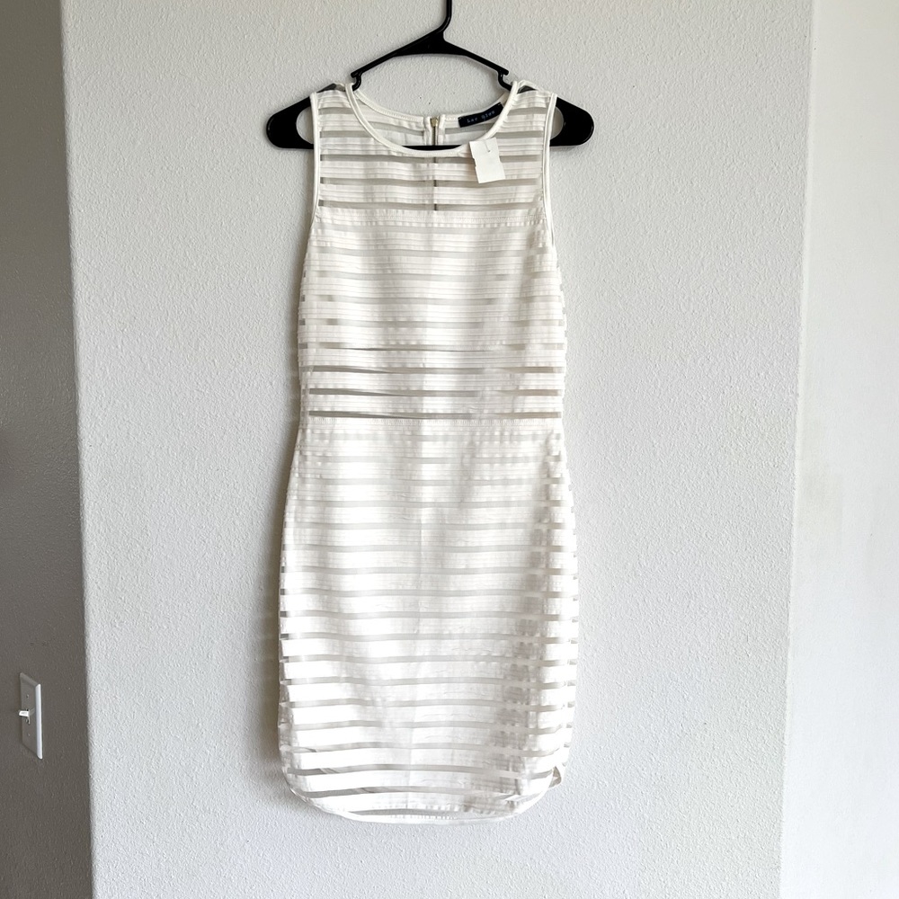 NWT Lac Bleu White Sheer Summer Dress